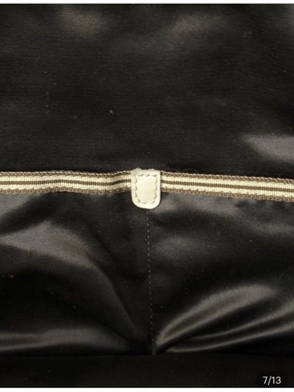 Henri Bendel Croc-Embossed Leather Satchel Olive/Black - Picture 7 of 15